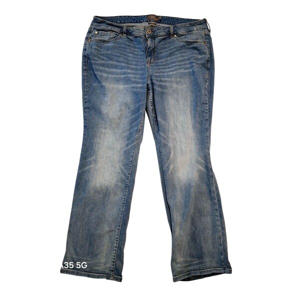 Torrid Womens Mid-Rise Slim Bootcut Vintage Stretch Jeans Size 20R Blue Denim - Picture 1 of 12